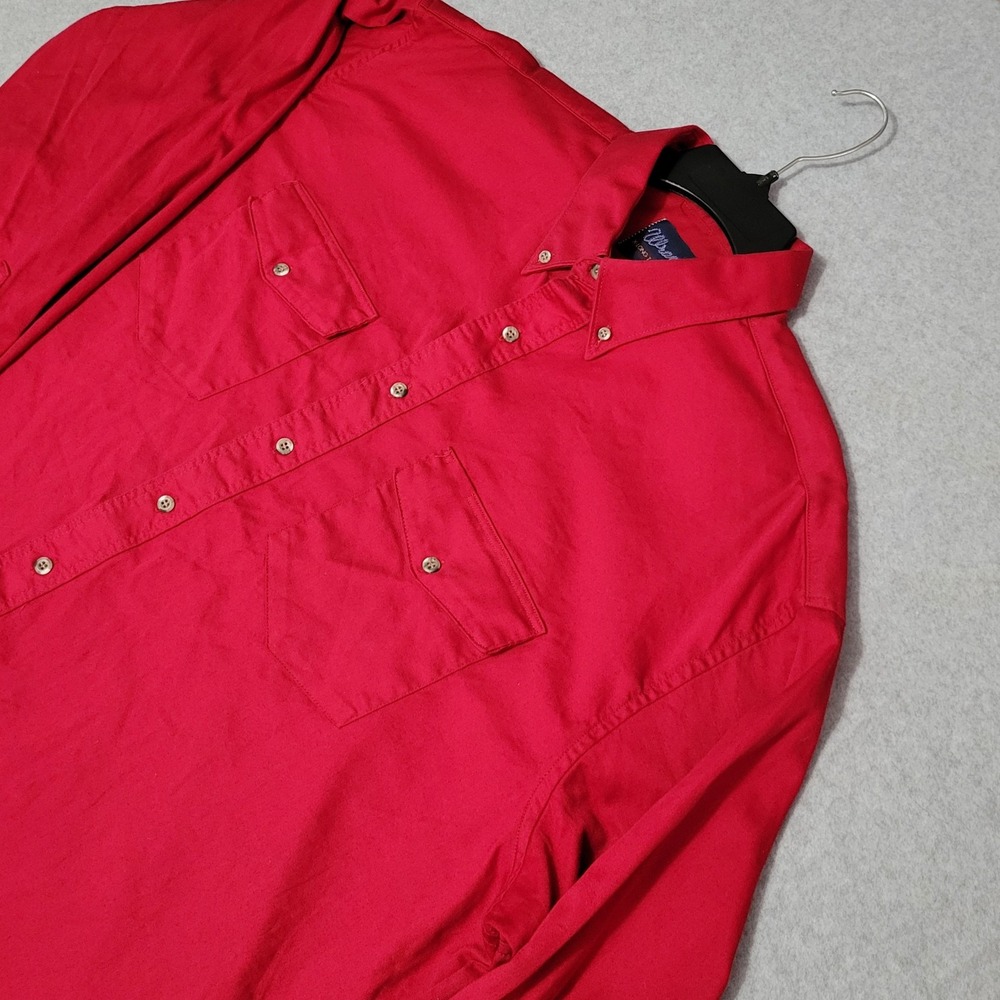 Vintage Wrangler Big Man X-Long Tails Red Shirt 18-36 BIG - Picture 1 of 14